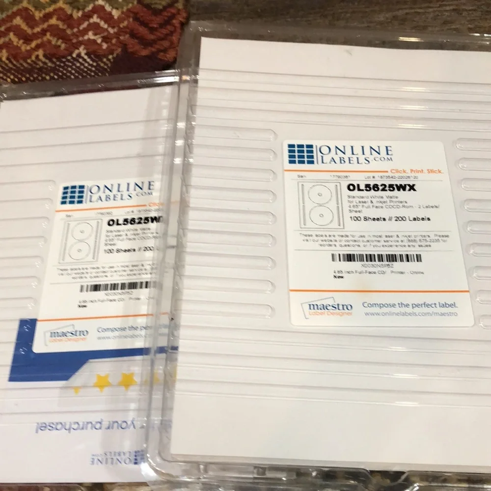 White Online Labels Sheets